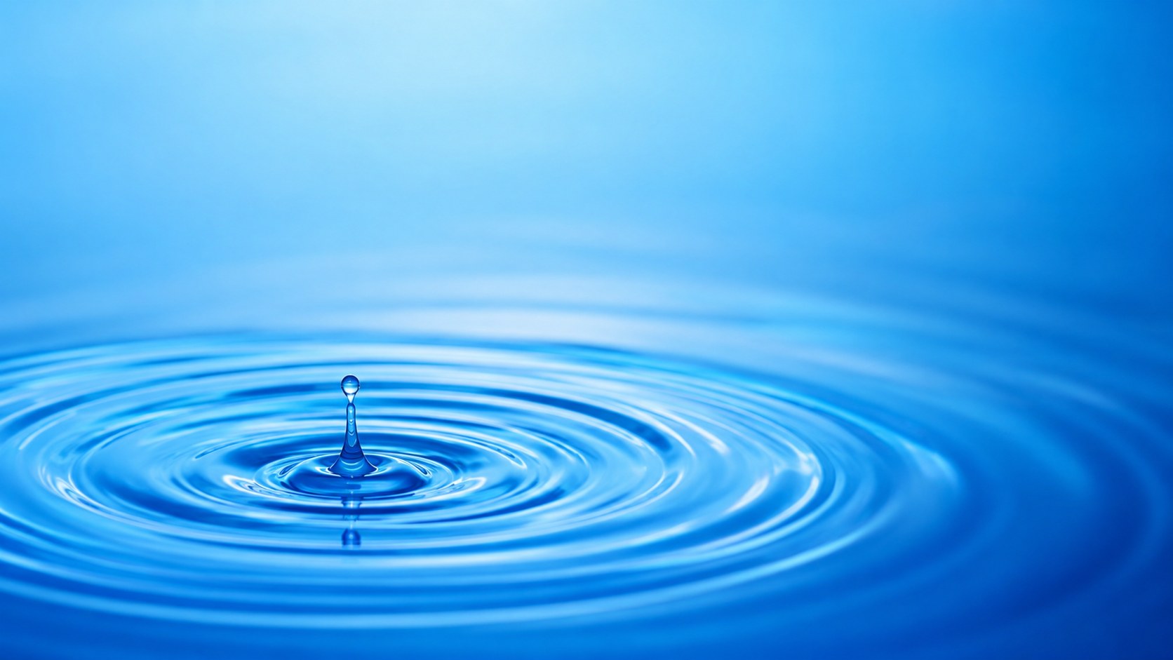 Water droplet and ripples representing water hygiene